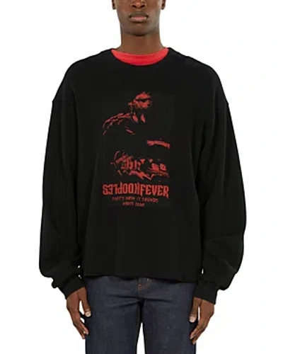 The Kooples Fever Serigraphy Sweatshirt In Black