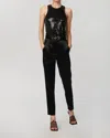 The Kooples Fitted Satin Pants In Black In Black