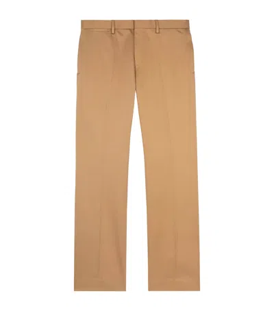 The Kooples Flared Tailored Trousers In Brown