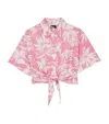 THE KOOPLES FLORAL PRINT CROPPED SHIRT