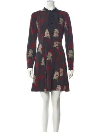 Pre-owned The Kooples Floral Print Mini Dress In Multi