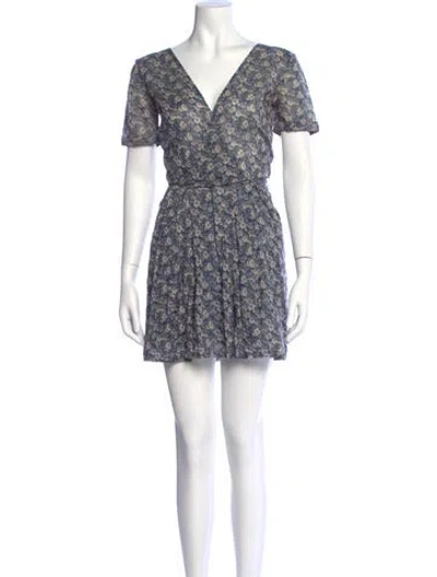 Pre-owned The Kooples Floral Print Mini Dress In Multi