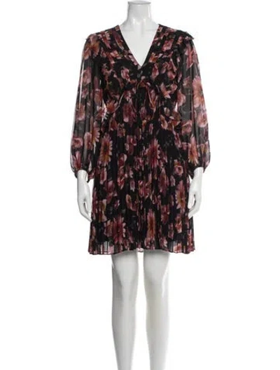 Pre-owned The Kooples Floral Print Mini Dress In Multi