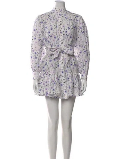 Pre-owned The Kooples Floral Print Mini Dress In Multi