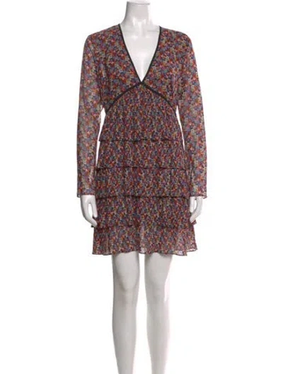 Pre-owned The Kooples Floral Print Mini Dress W/ Tags