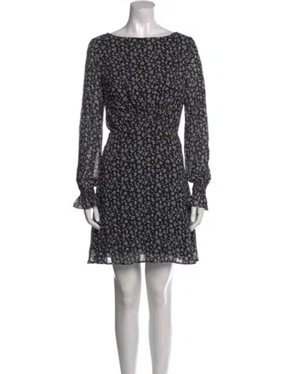 Pre-owned The Kooples Floral Print Mini Dress W/ Tags In Black