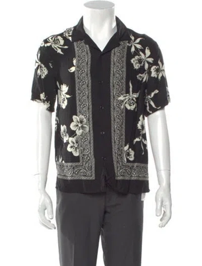Pre-owned The Kooples Floral Print Short Sleeve Shirt In Multi