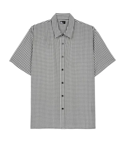 The Kooples Floral Short-sleeve Shirt In Black