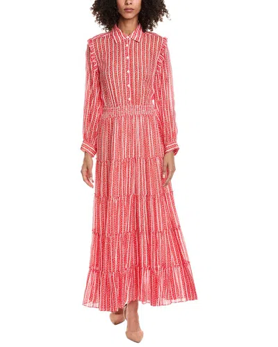 The Kooples Flower Stripes Mini Dress In Multi