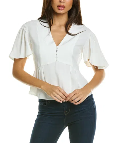 The Kooples Flutter Top In White