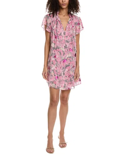 The Kooples Foil Detail Mini Dress In Multi