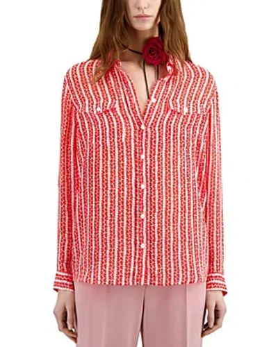 The Kooples Georgette Shirt In Red