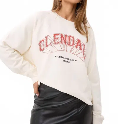 The Kooples Glendale Serigraphy Pullover Sweatshirt In Ecru In White