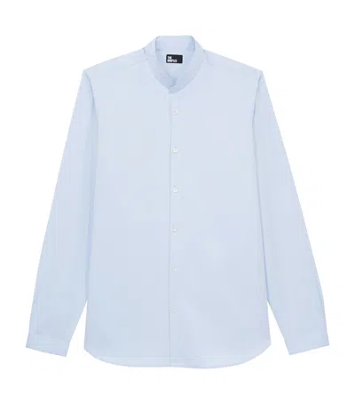 The Kooples Mens Blu03 Slim-fit Cotton Shirt In Blue