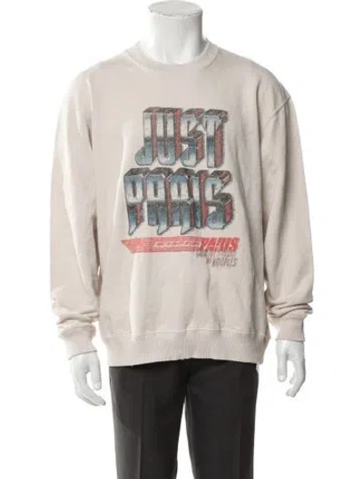 Pre-owned The Kooples Graphic Print Crew Neck Pullover W/ Tags In Neutral