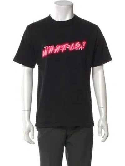 Pre-owned The Kooples Graphic Print Crew Neck T-shirt In Black
