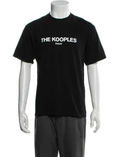 Pre-owned The Kooples Graphic Print Crew Neck T-shirt In Black
