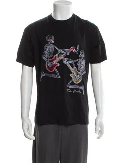 Pre-owned The Kooples Graphic Print Crew Neck T-shirt In Gray