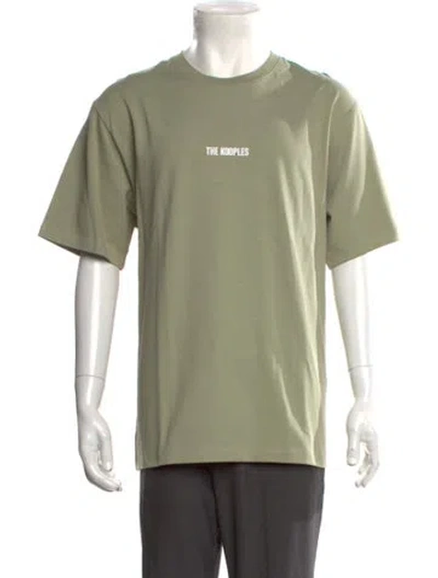 Pre-owned The Kooples Graphic Print Crew Neck T-shirt In Green