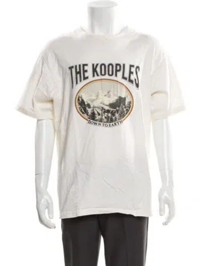 Pre-owned The Kooples Graphic Print Crew Neck T-shirt In Neutral
