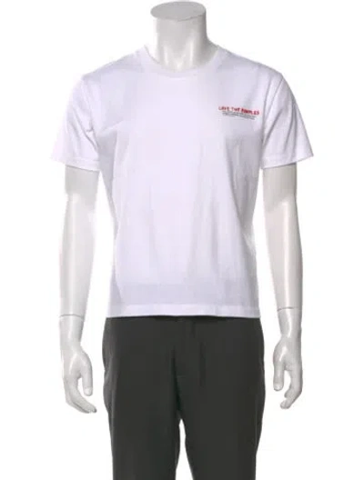 Pre-owned The Kooples Graphic Print Crew Neck T-shirt In White