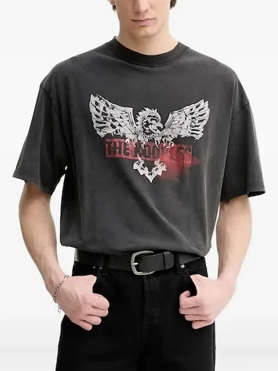 The Kooples Graphic-print T-shirt In Black
