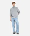 The Kooples Cashmere Blend Turtleneck Sweater In Middle Grey Mel