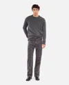 The Kooples Wool Straight Fit Sweater In Middle Grey Mel