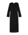 The Kooples Cotton Guipure Midi Dress In Black