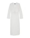 The Kooples Cotton Guipure Midi Dress In White