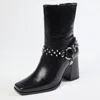 THE KOOPLES HEELED BOOTS WITH REMOVABLE JEWEL IN BLACK