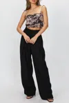 The Kooples High-rise Pants In Black In Black