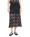 The Kooples Lace Straight Fit Skirt In Black