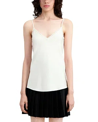 The Kooples Lace Trim Camisole In White