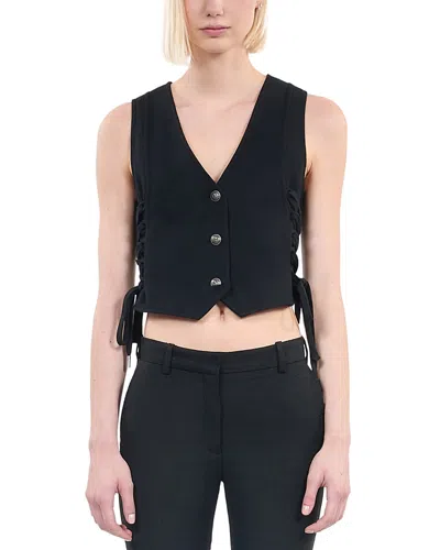 The Kooples Lace Up Vest In Black