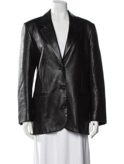 Pre-owned The Kooples Lambskin Blazer In Black