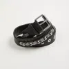 THE KOOPLES LEATHER BELT WITH CHAIN