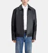 The Kooples Leather Biker Jacket In Black