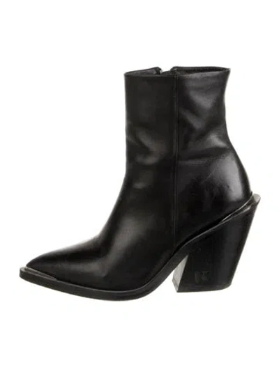 Pre-owned The Kooples Leather Boots In Black