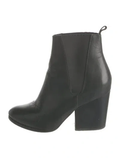 Pre-owned The Kooples Leather Chelsea Boots In Green