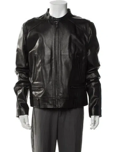 Pre-owned The Kooples Leather Moto Jacket In Black