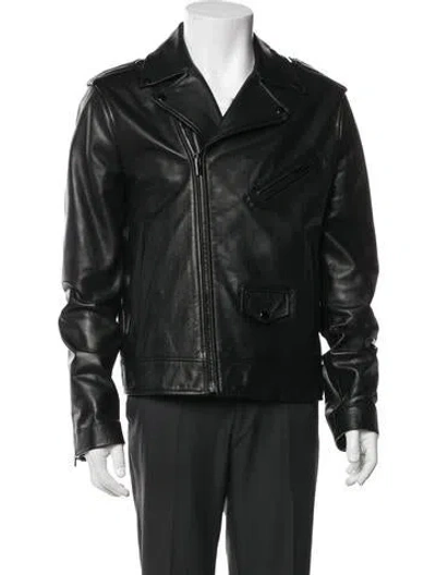 Pre-owned The Kooples Leather Moto Jacket In Black