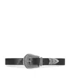 THE KOOPLES LEATHER OVERSIZED-BUCKLE BELT