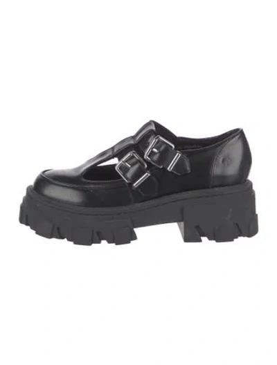 Pre-owned The Kooples Leather Oxfords In Black