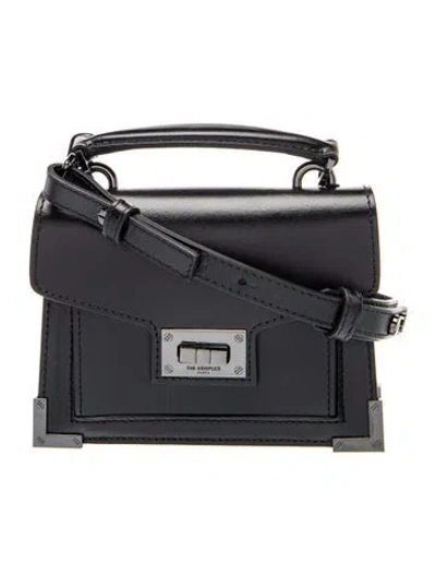 Pre-owned The Kooples Leather Shoulder Bag In Black