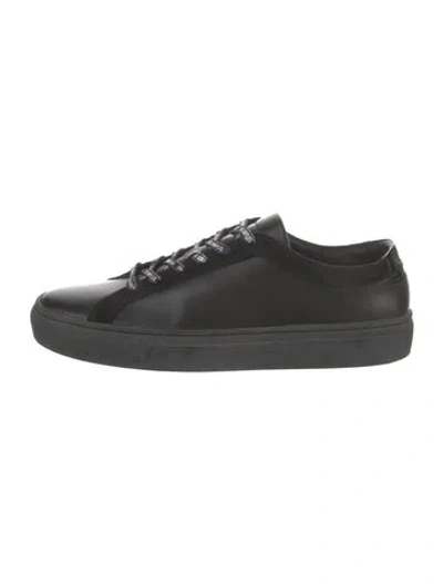 Pre-owned The Kooples Leather Sneakers In Black