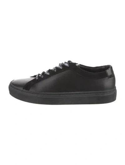 Pre-owned The Kooples Leather Sneakers In Black
