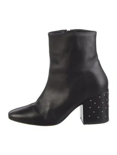 Pre-owned The Kooples Leather Studded Accents Boots In Black