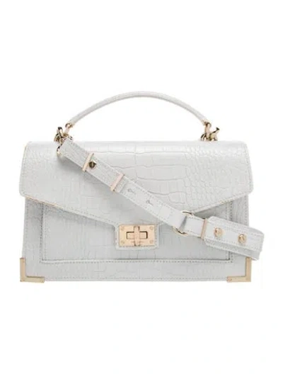 Pre-owned The Kooples Leather Top Handle Bag In White