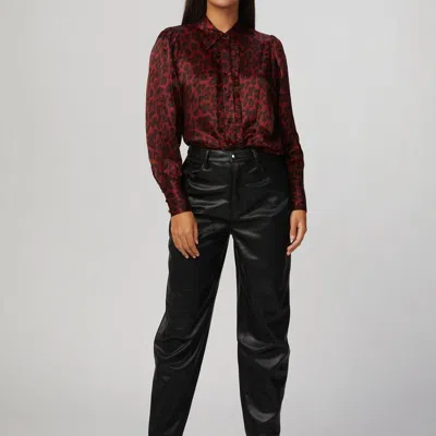 The Kooples Leopard Button Down Shirt In Red